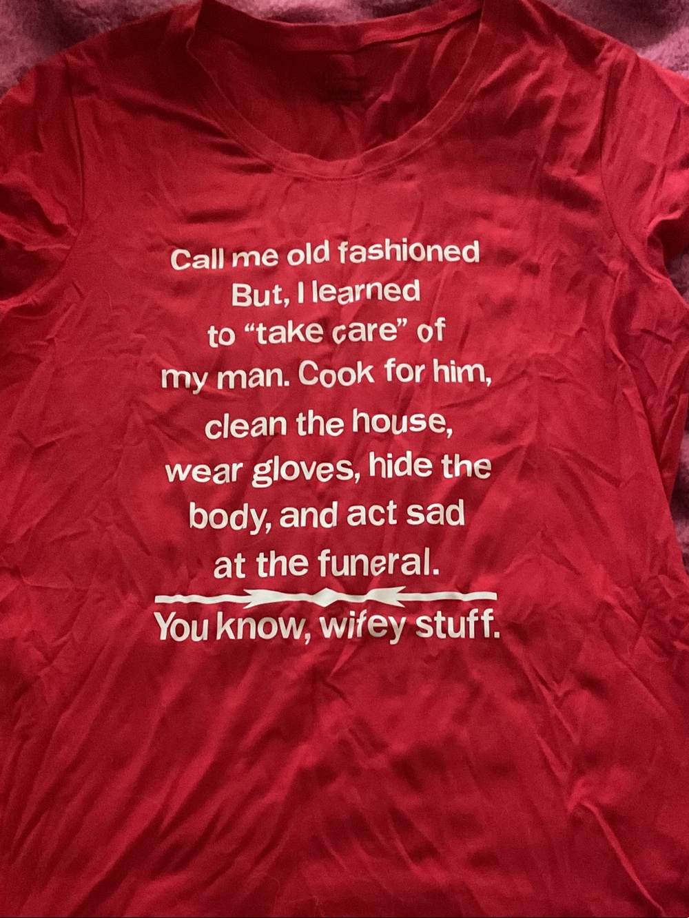 NOBO Red Short-Sleeve Graphic Tee with White Text